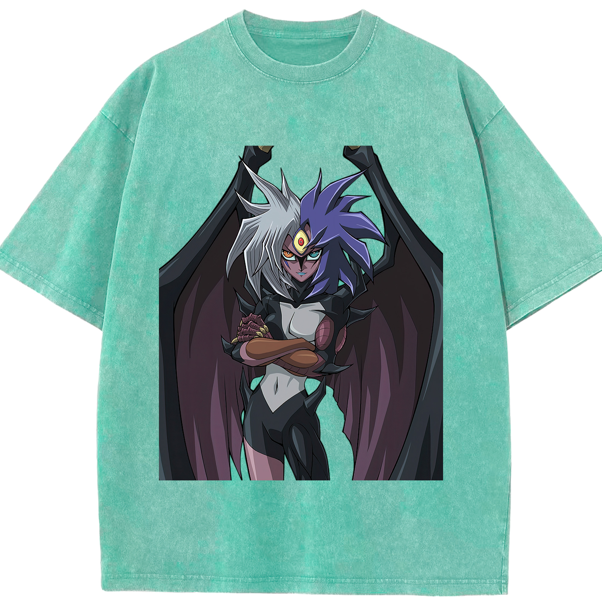 （画像用） 遊☆戯☆王 Yu-Gi-Oh! 綿100% ヴィンテージ風 半袖Tシャツ（フロントプリント）
